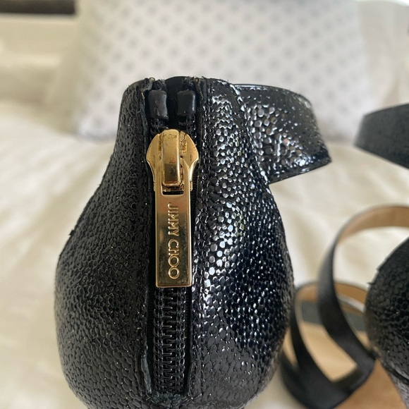 ✨ Jimmy Choo Black Strappy Platform Heels – Size 39.5 (US 9.5) ✨ - Picture 8 of 11